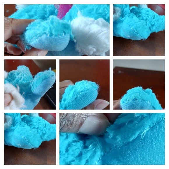 ✓Fuzzy Friends Easter stuffed animal bunny rabbit pink and blue lot of two plush - Picture 6 of 17